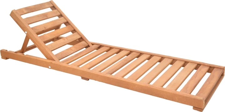 Shezlong me jastëk Specta-Vertian, dru ahu i fortë, ngjyrë arre, 60x190x50cm