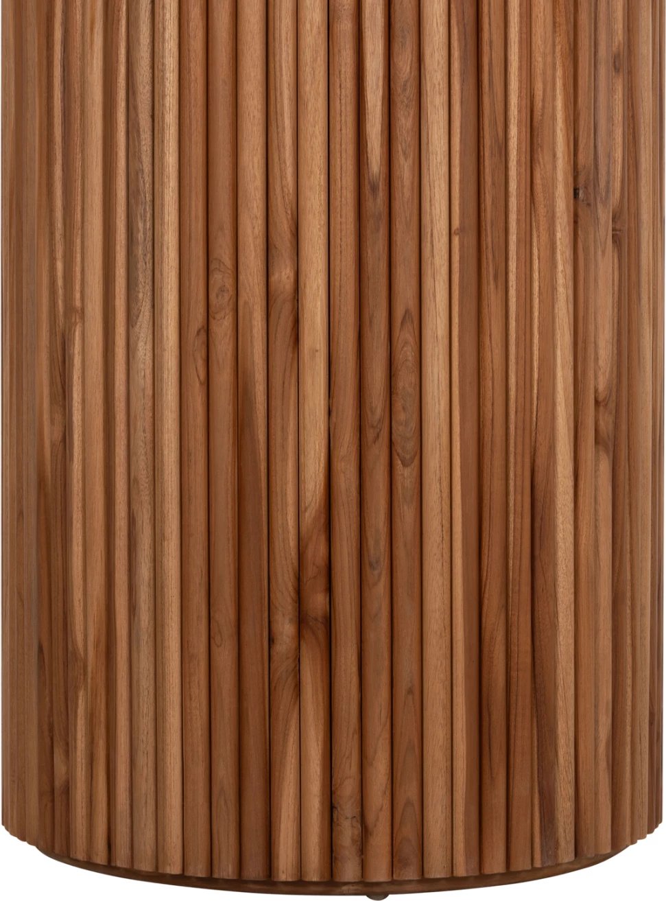 Tavolinë e rrumbullakët për ngrënie, dru tik, 130x79.5cm, trashësi 3cm