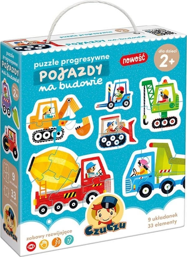 Puzzle progresiv CzuCzu 1842, 9 puzzle, 33 pjesë, për fëmijë, shumëngjyrësh