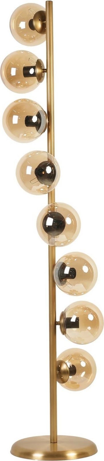 Llambë dyshemeje Opviq Simay 8 llamba, ngjyrë ari, balonë qelqi