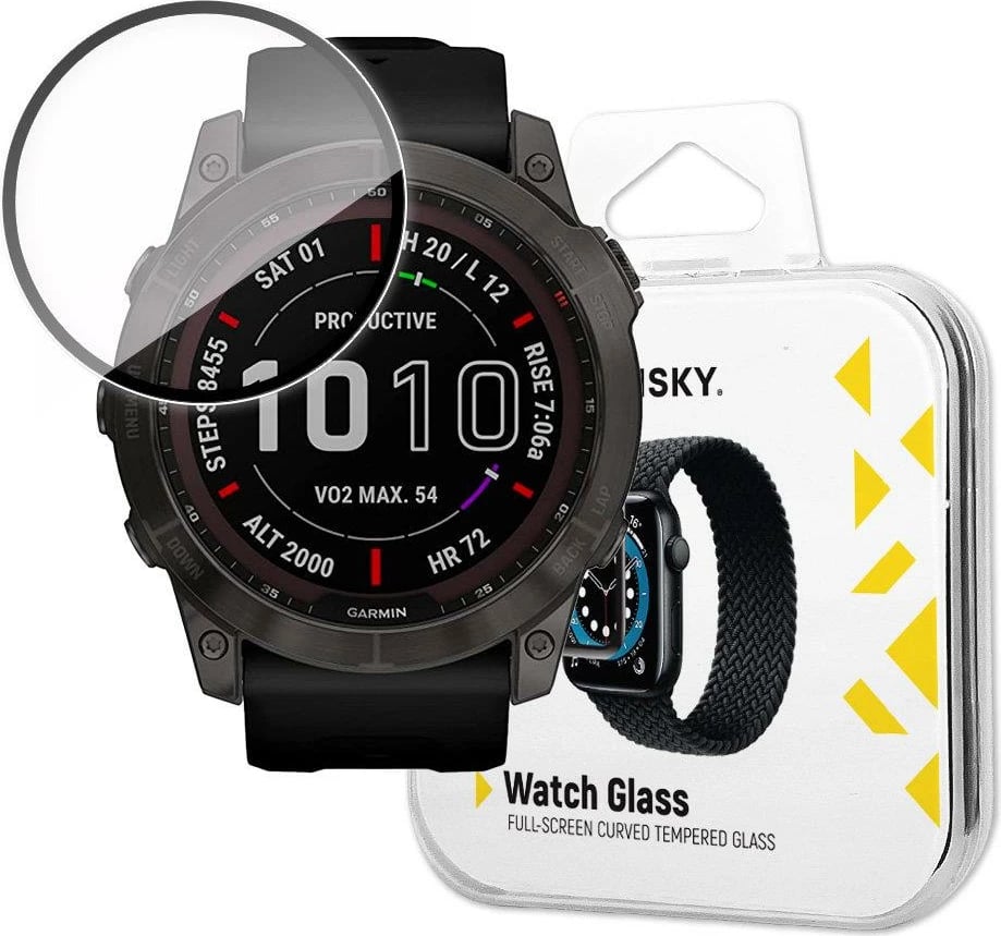 Xham mbrojtës hibrid për smartwatch Wozinsky Watch Glass për Garmin Fenix 7, i zi
