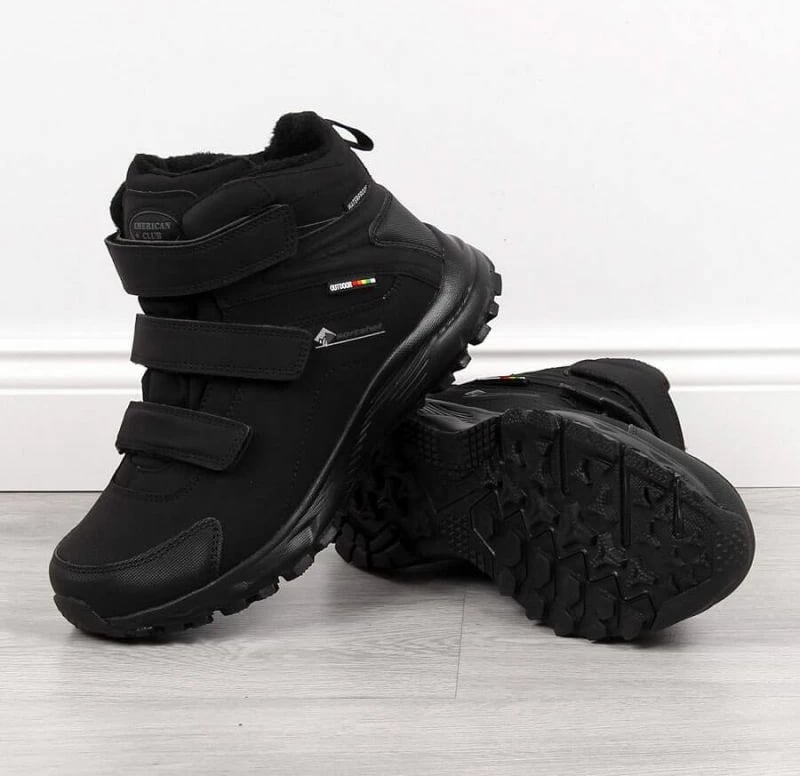 Këpucë trekking për meshkuj American Club, të zeza