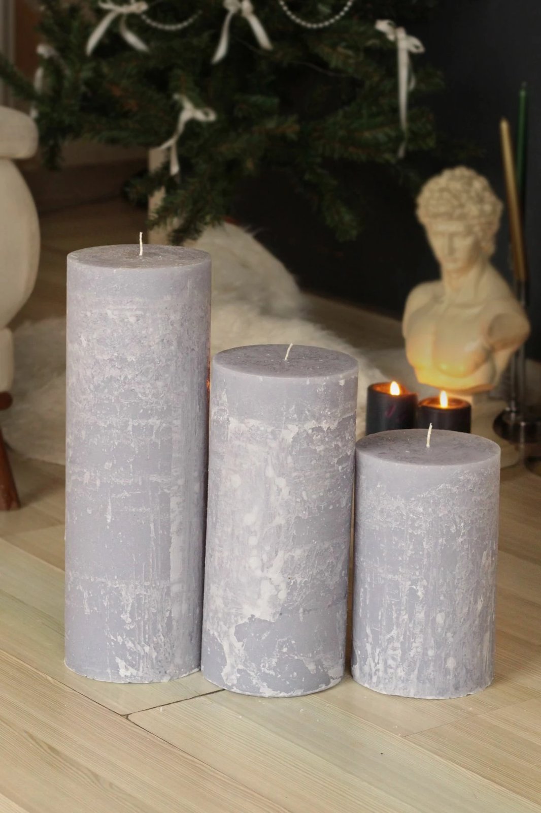 Set qirinjsh (3 copë), Evila Originals, Dev Sutun, ngjyrë gri