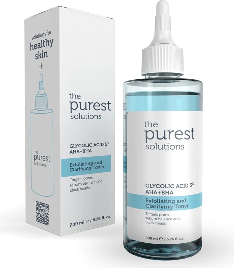 Tonik eksfoliues The Purest Solutions Acid Glikolik %5 AHA+BHA, 200 ml