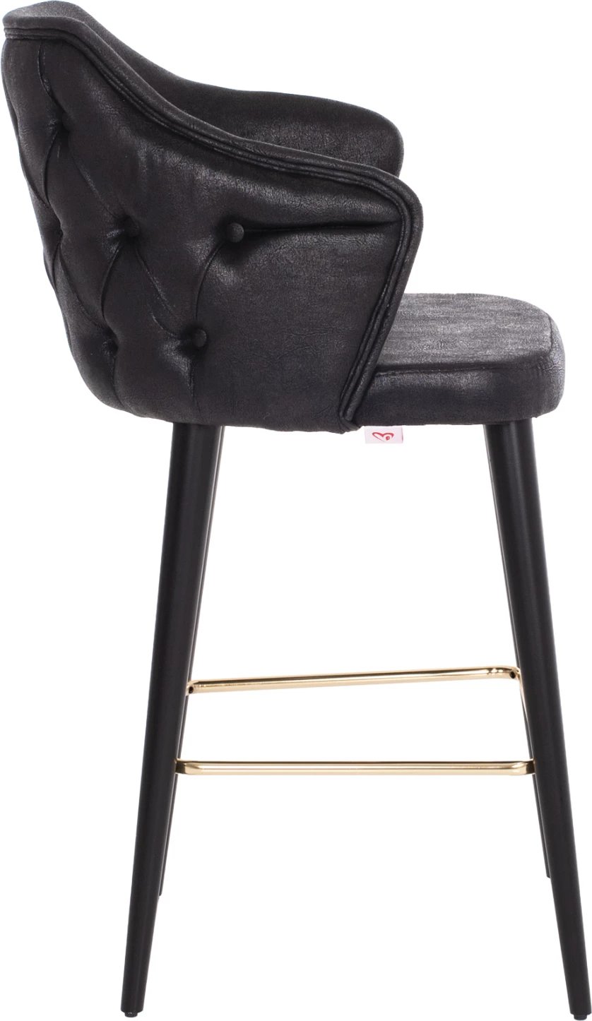 Karrige për bar profesionale FH9281.14, lloj NUBUCK, dru i zi, 50x62x108,5H cm