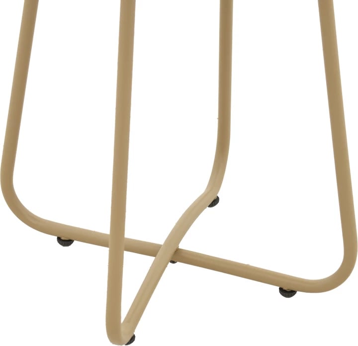 Tavolinë anësore Bramwell metalike bezhë D40x50cm