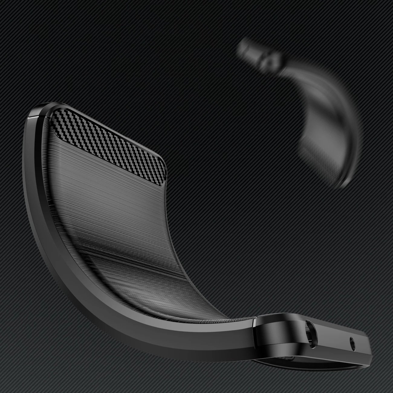 Mbështjellës Hurtel Carbon Case për iPhone 14 Pro, TPU, i zi