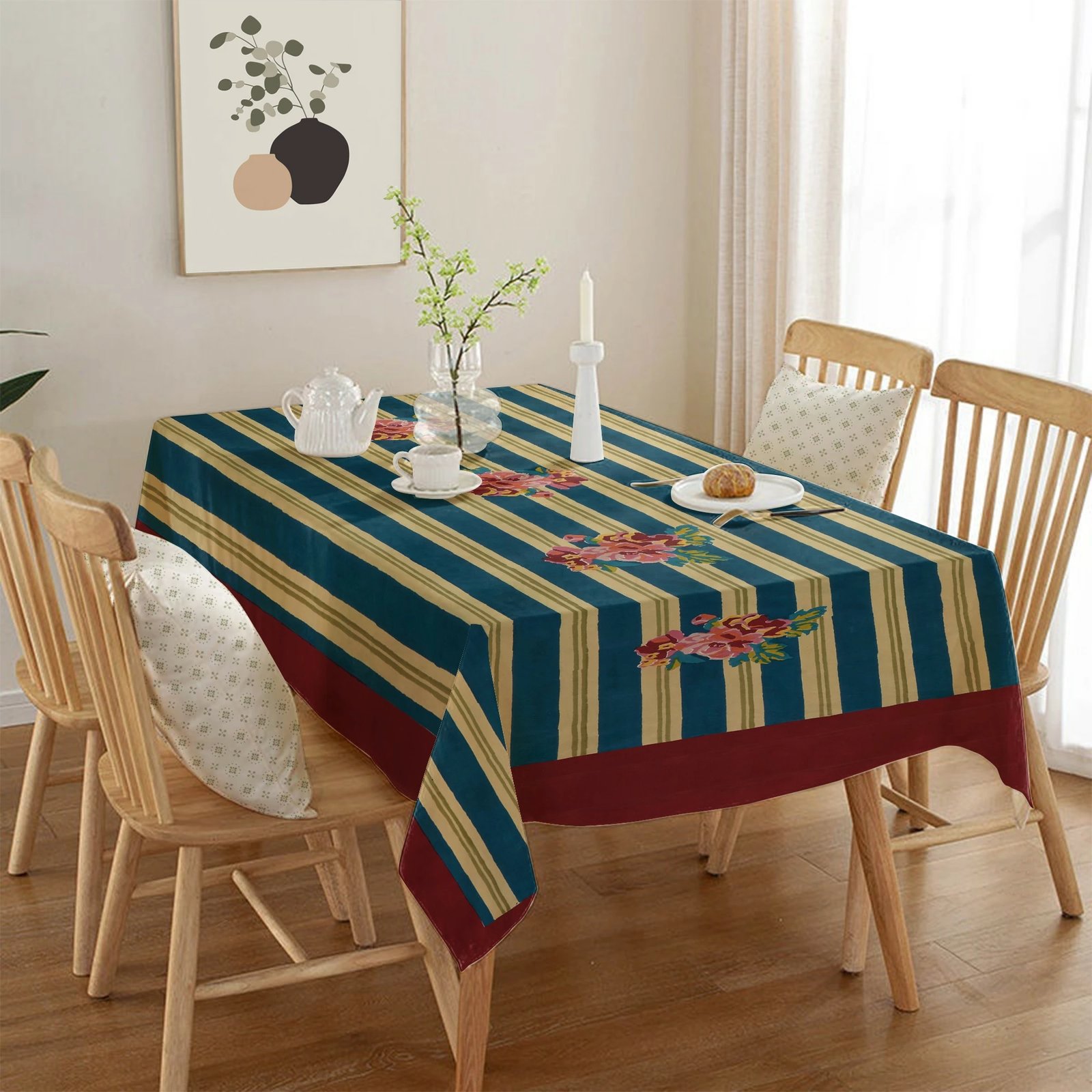 Mbulesë tavoline Hermia, shumëngjyrëshe, Asr-tblclt25-15, 140x140cm