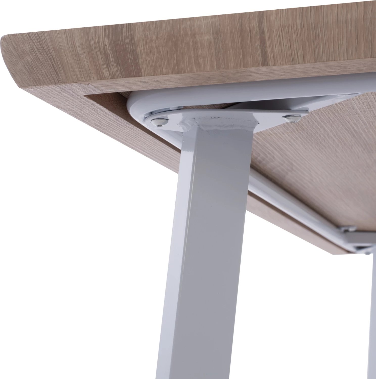 Tavolinë ngrënieje OFIRA, 140x80, ngjyrë sonama, këmbë të bardha, FH8374.02