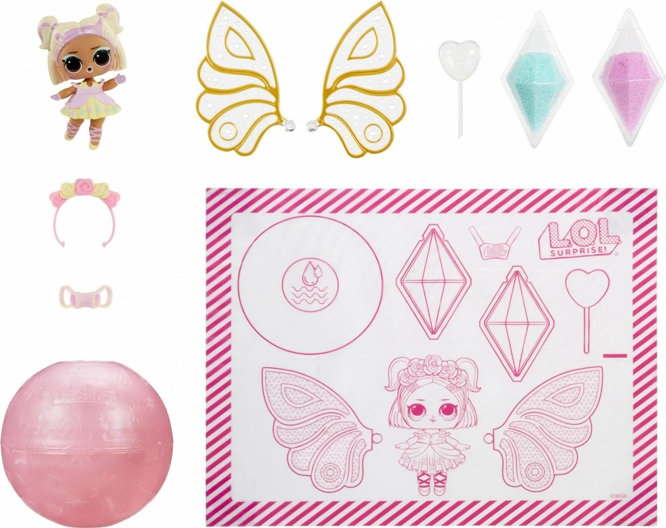 Kukull L.O.L. Surprise Fairy, MGA, 1 copë, shumëngjyrëshe Kukull L.O.L. Surprise Fairy, MGA, 1 copë, shumëngjyrëshe