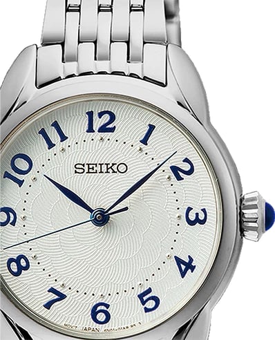 Orë dore SEIKO SUR561P1 për femra, argjendtë