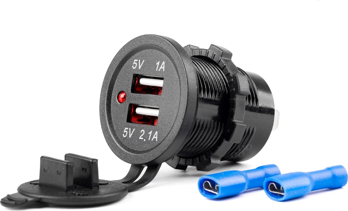 Karikues telefoni i papërshkueshëm nga uji 2xUSB 12/24V MOD-03