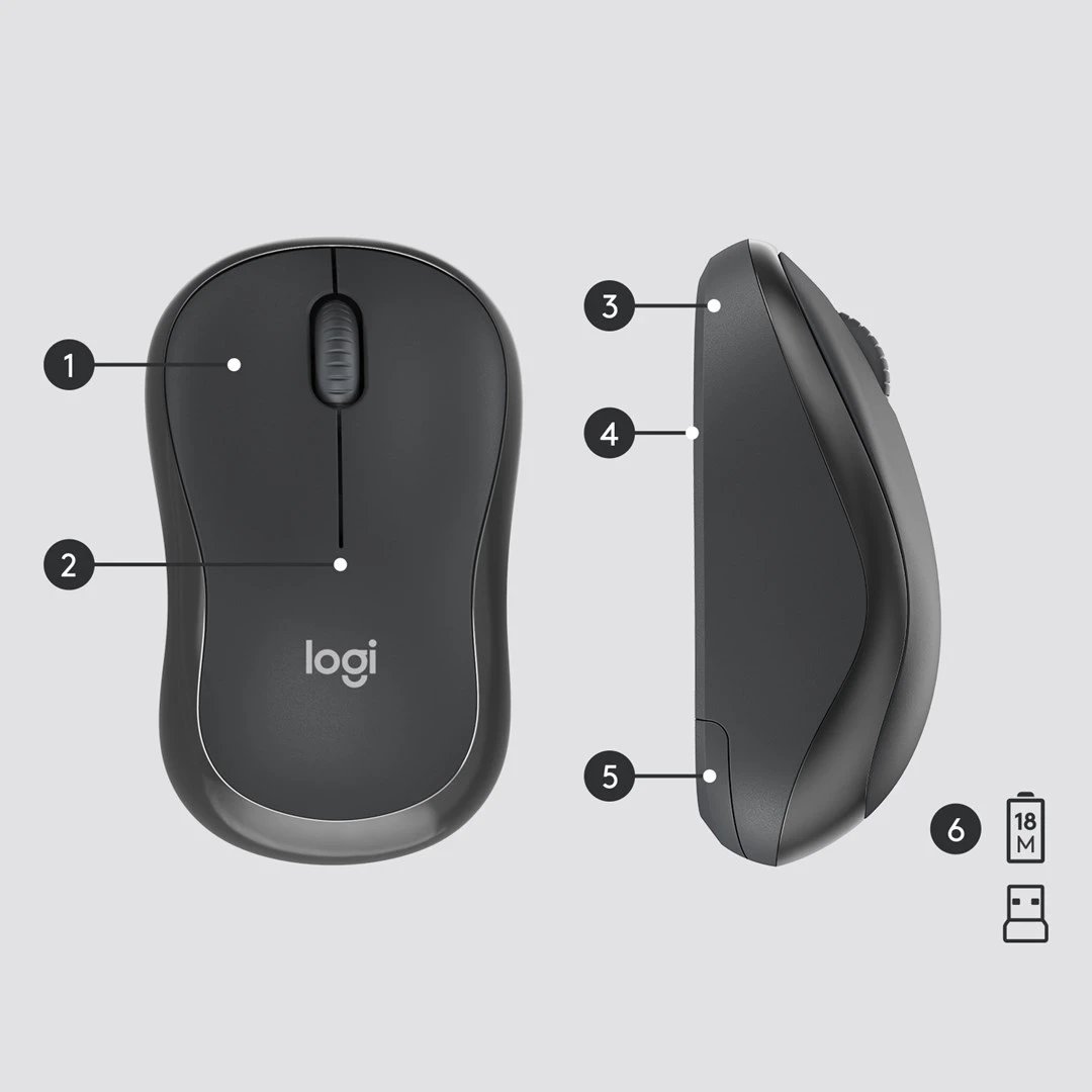 Set maus & tastierë Logitech MK295, të zeza