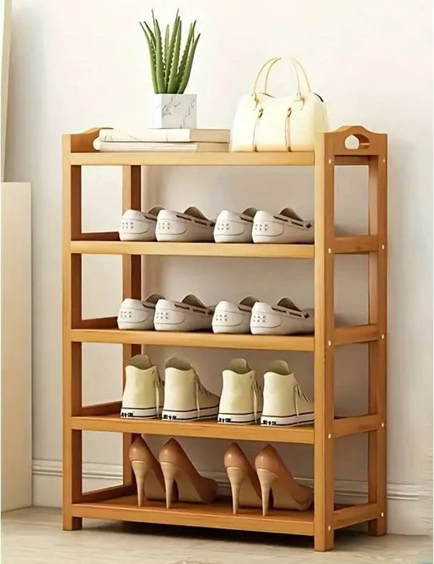 Raft këpucësh Nextdeco Bamboo 5 nivele, H79x68x23cm