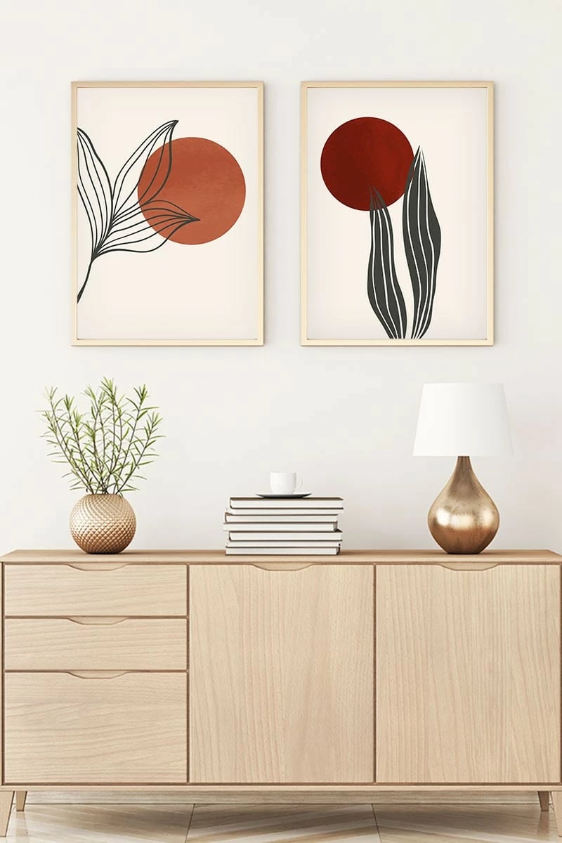 Pikturë dekorative me kornizë MDF (2 copë), Wallity, Huhu84, 20x30cm