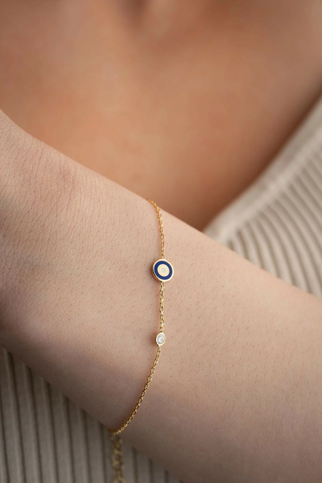 Byzylyk argjendi Jumeon, NRZ999640, ngjyrë ari, kaltër e bardhë