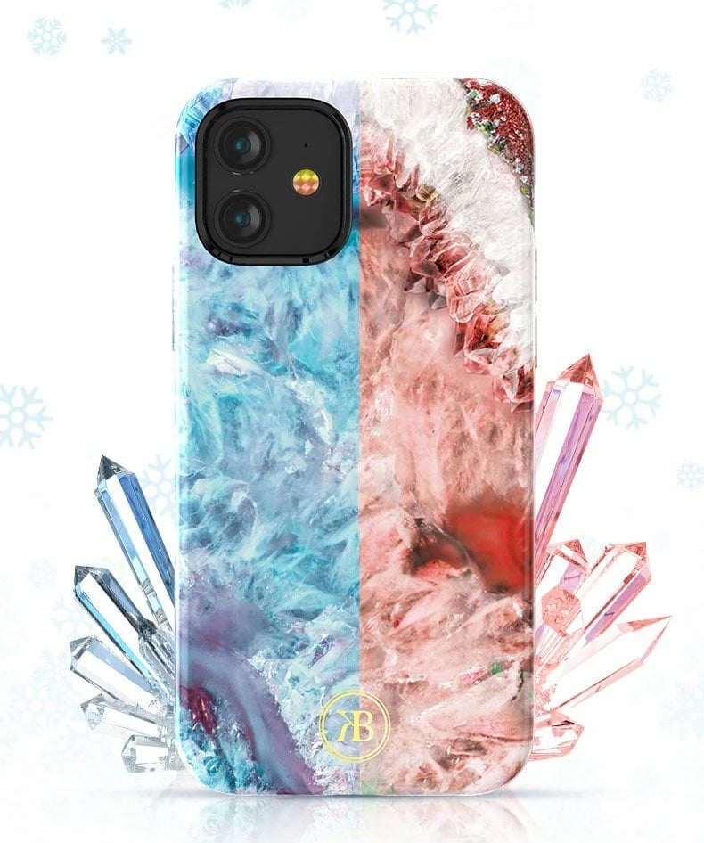 Mbështjellës Kingxbar Agate Series për iPhone 12 mini, Kuq