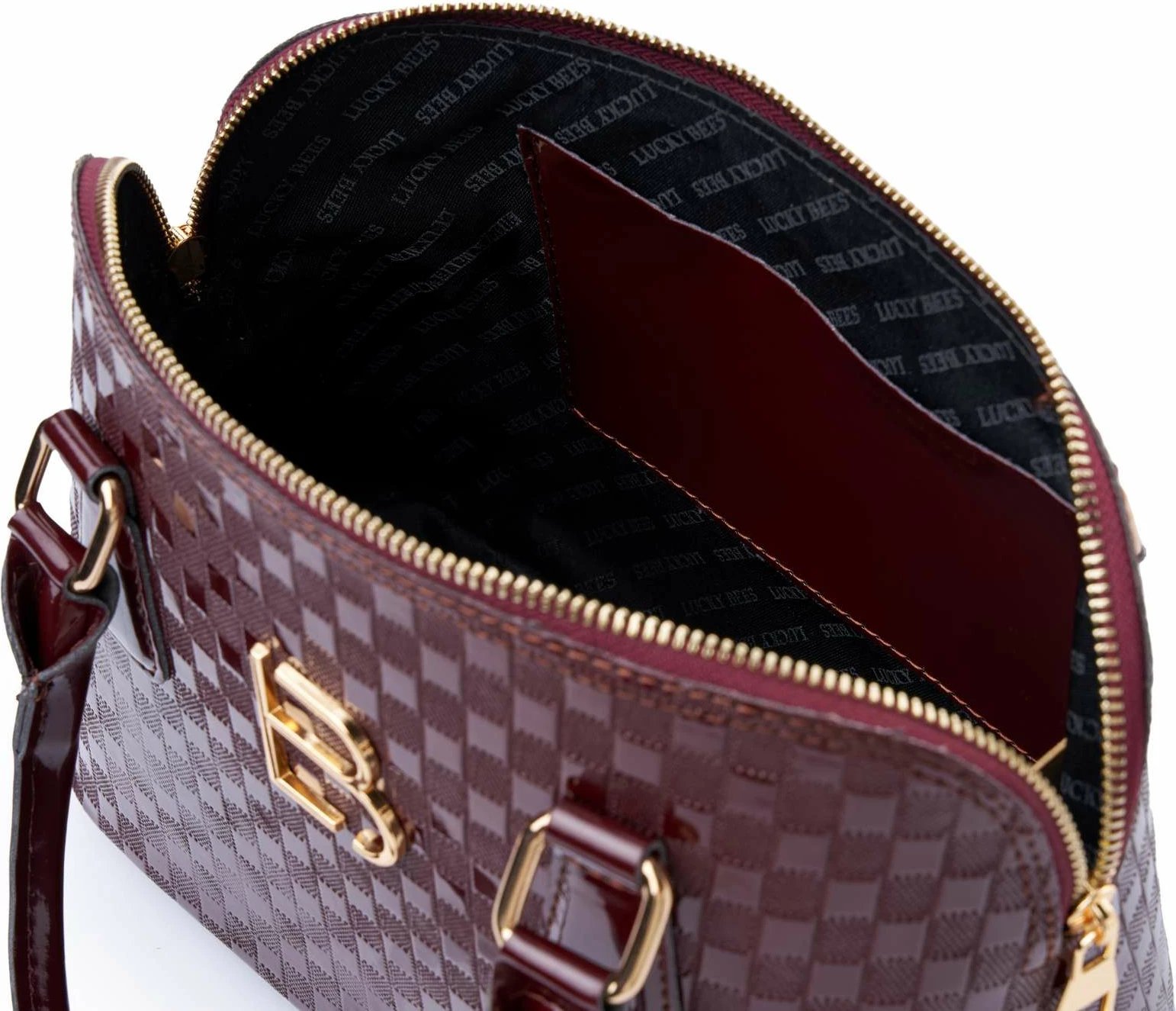 Çantë shpatullash Lucky Bees, Brigitte, ngjyrë e kuqe e errët