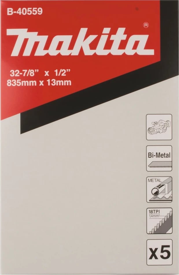 Teh sharrë rripi Makita B-40559, 18 TPI, bimetal, 5 copë