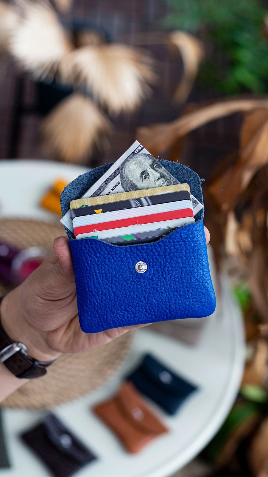 Mbajtës kartelash Zoozie Bags, Murcia, ngjyrë sax blue