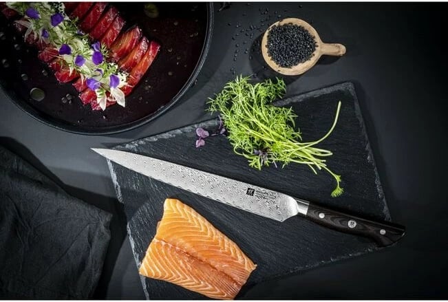 Thikë për prerje Zwilling TANREI, 23 cm, çelik, ngjyrë kafe