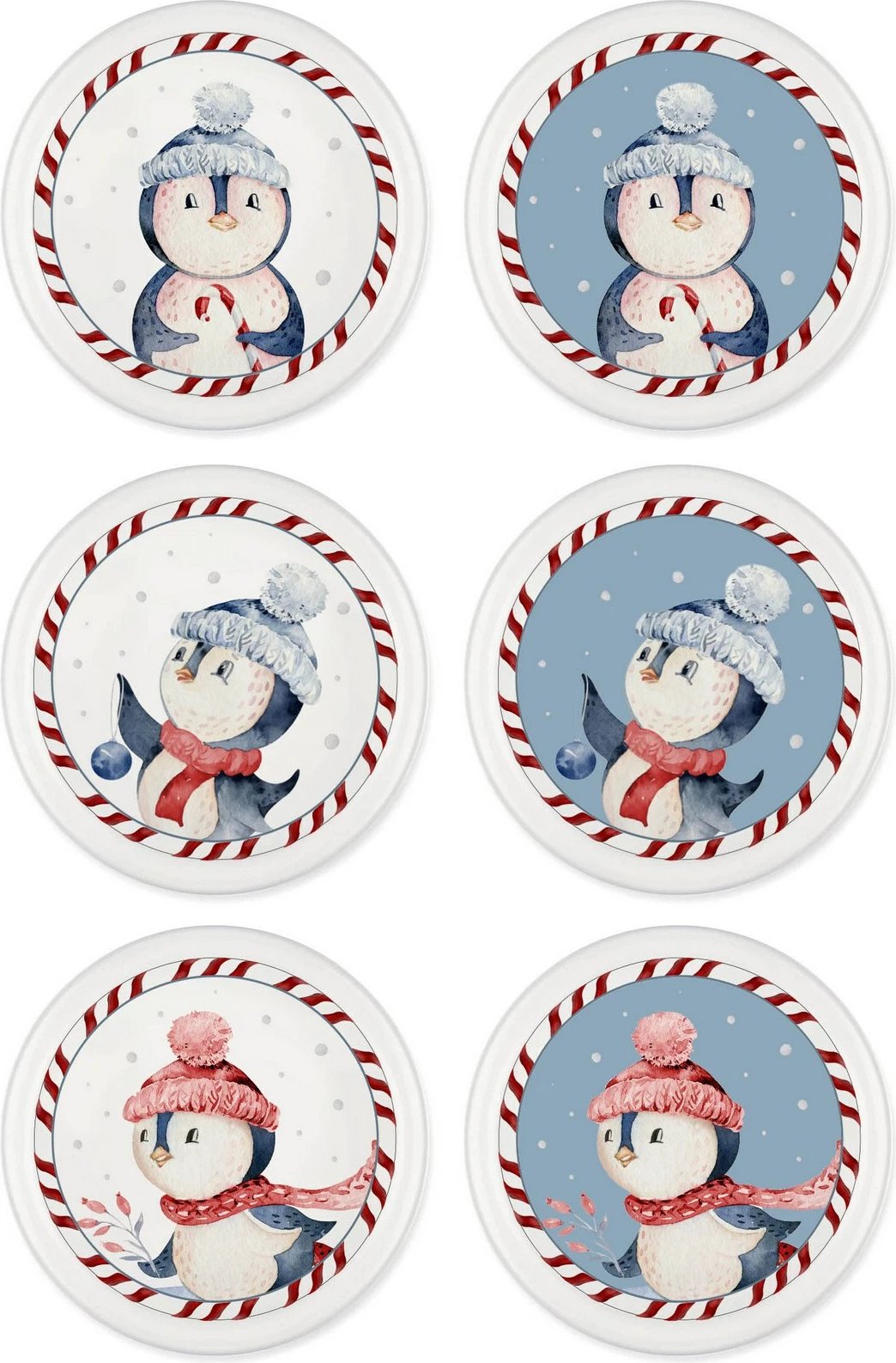 Set tasash për meze (6 copë), Hermia, NEW018