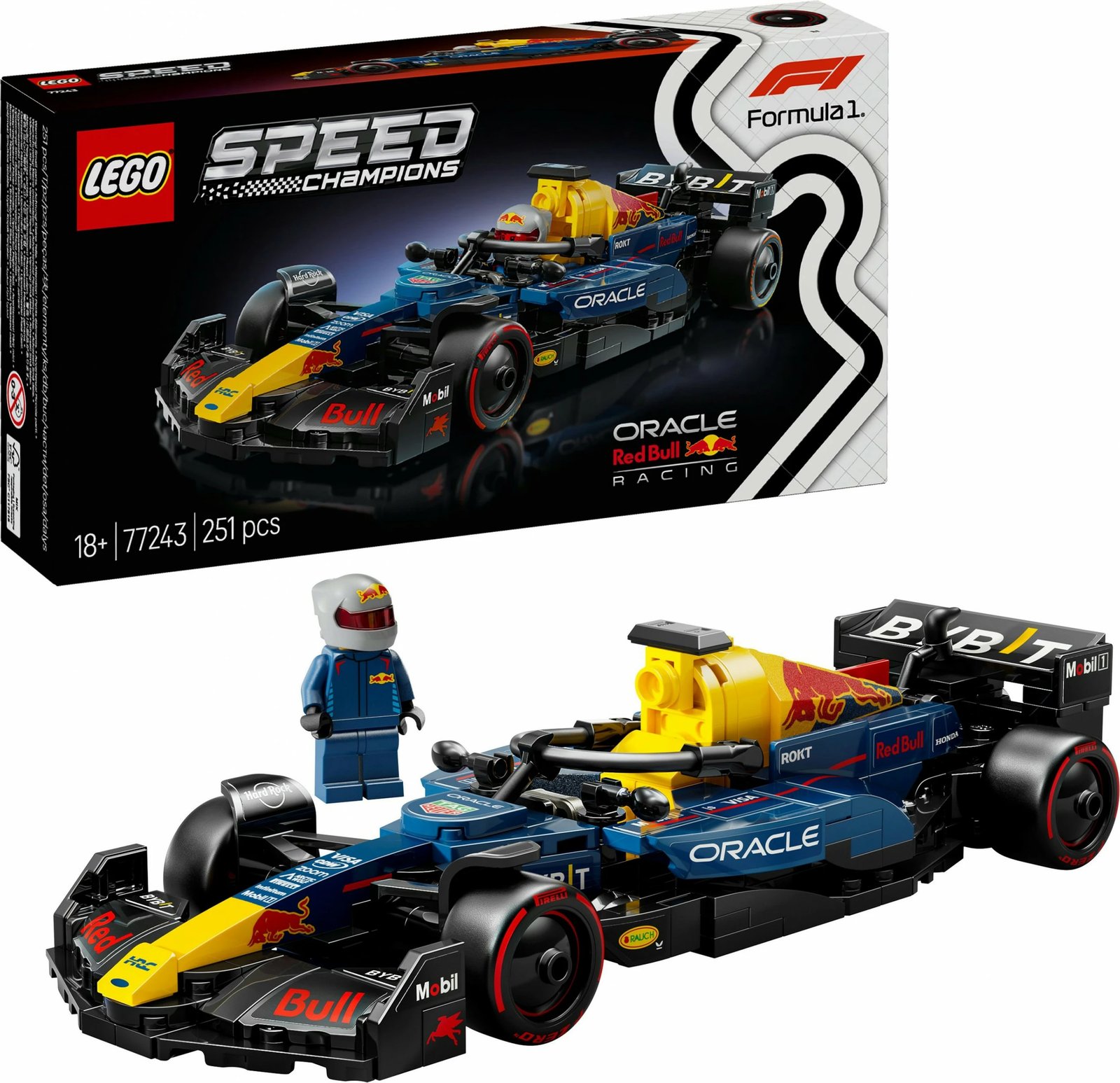 Set ndërtimi LEGO Oracle Red Bull Racing RB20 F1, 251 pjesë, shumëngjyrësh