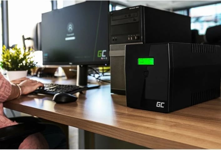 UPS Green Cell UPS02, 800VA 480W, Tower, Ekran LCD, e zezë UPS Green Cell UPS02, 800VA 480W, Tower, Ekran LCD, e zezë