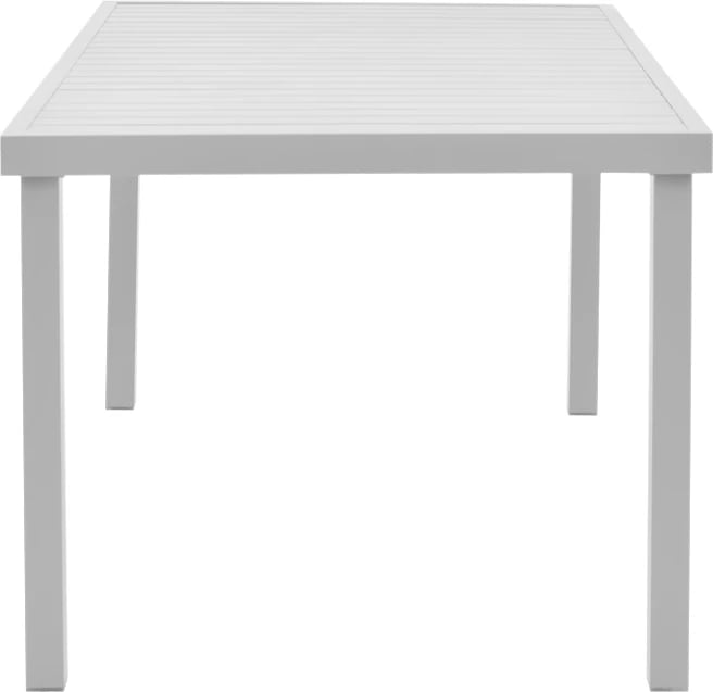 Set tavoline me karrige Kliton-Norture, alumini, ngjyrë e bardhë, 150x80x74cm