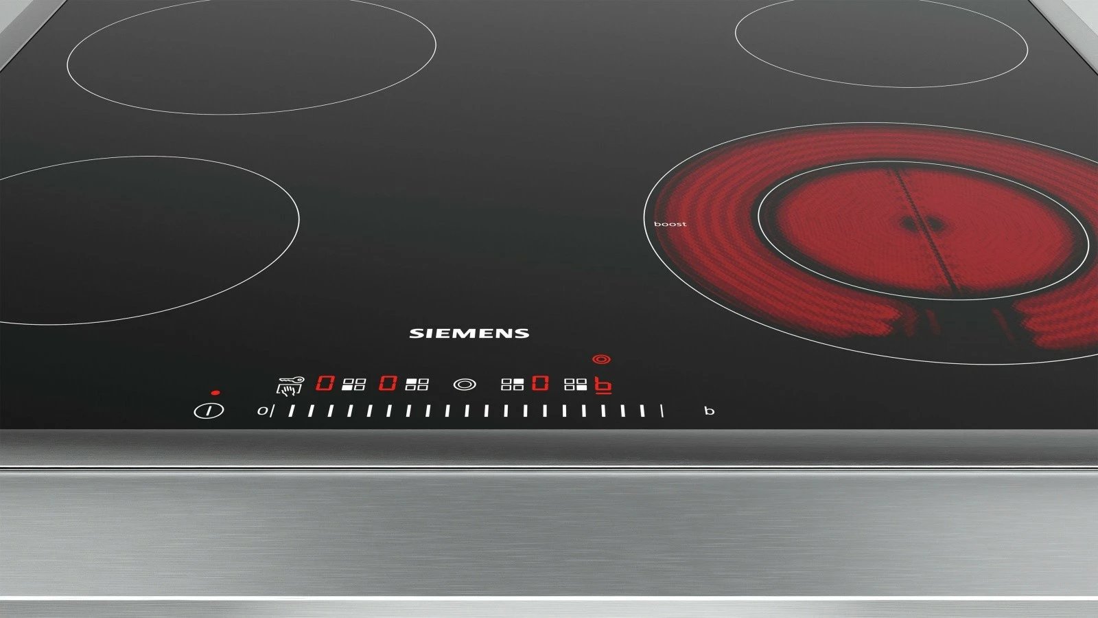 Pllakë qeramike Siemens ET645FFN1E, 4 zona, touch, e zezë/inox