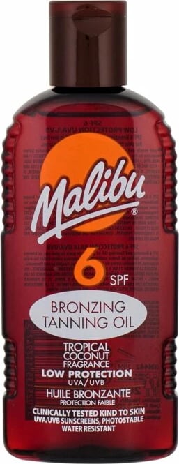 Vaj për nxirje trupit për femra Malibu Bronzing Tanning Oil SPF6, 200ml