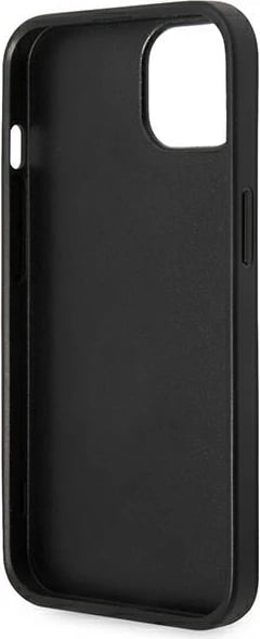 Mbështjellës Karl Lagerfeld KLHCP14MSAPKHK për iPhone 14 Plus 6.7", hardcase, Saffiano Karl's Head Patch, i zi