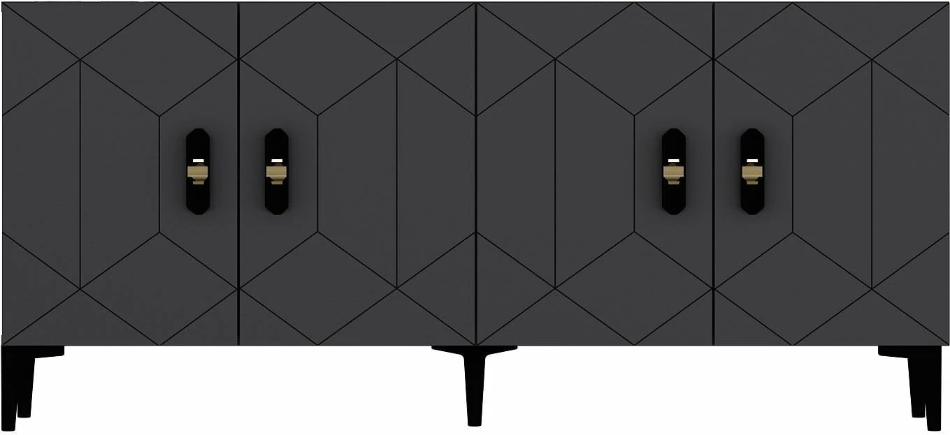 Konsol Skye Decor, ngjyrë antracit, Cross KB150