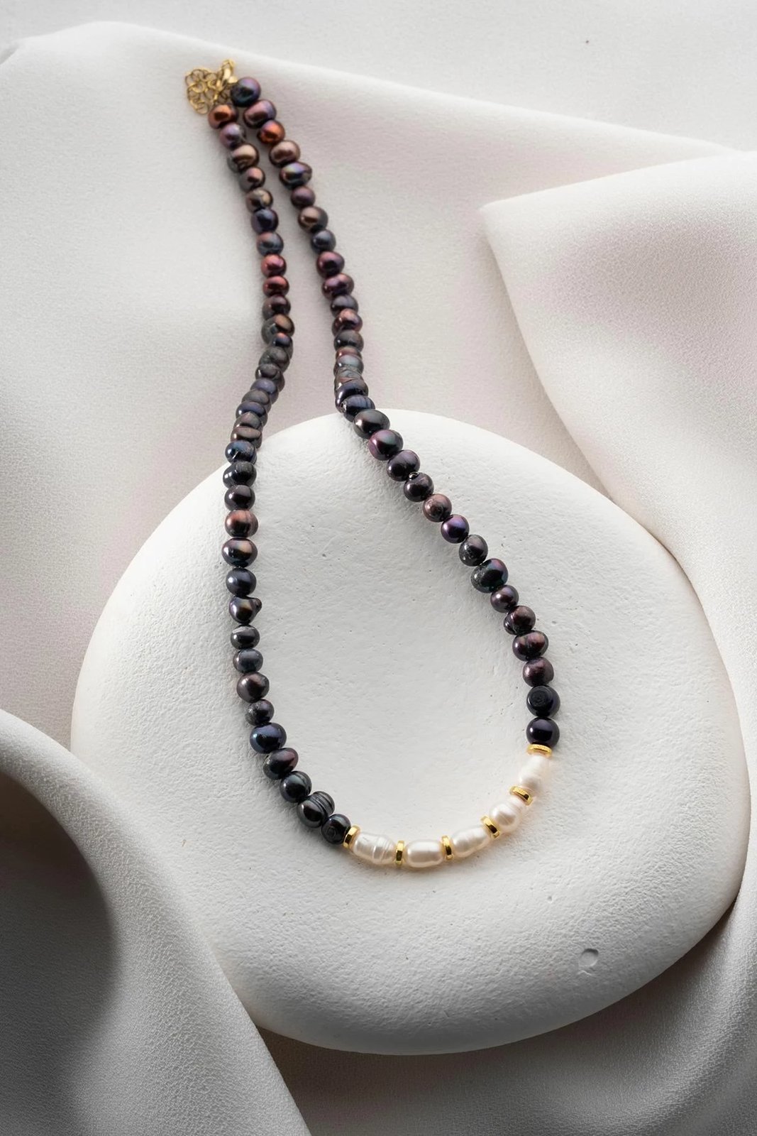 Varëse argjendi ngjyrë ari me hematit dhe perlë, Jumeon, NRZ1000408