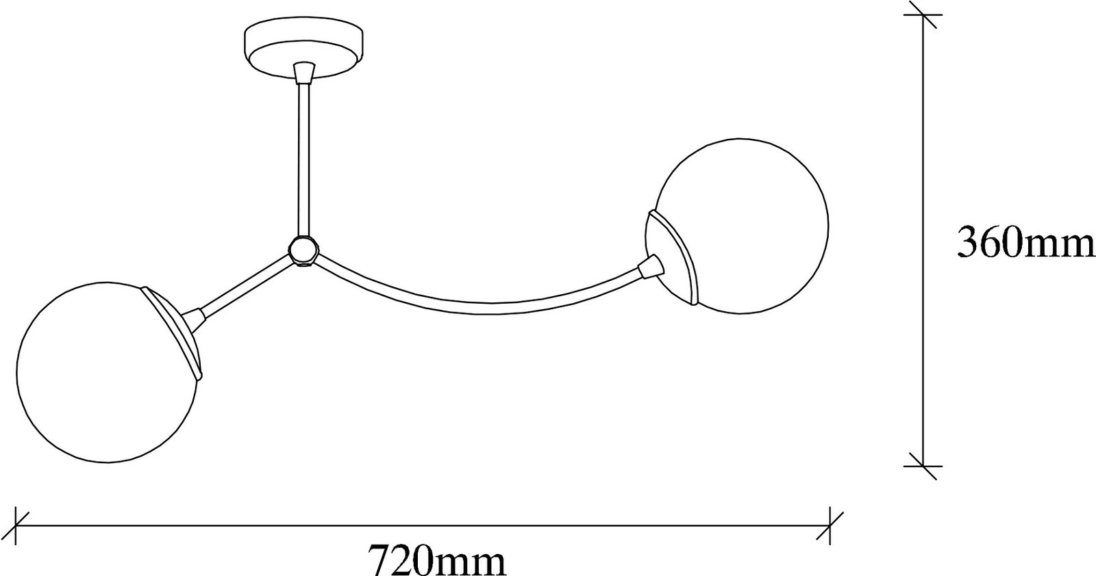 Llambë tavani Opviq, Kromozom - 1011, e bardhë dhe e zezë