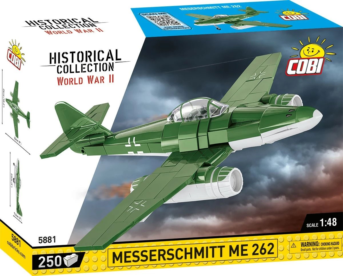 Set ndërtimi Cobi Messerschmitt Me 262, 250 pjesë, plastikë, Historical Collection