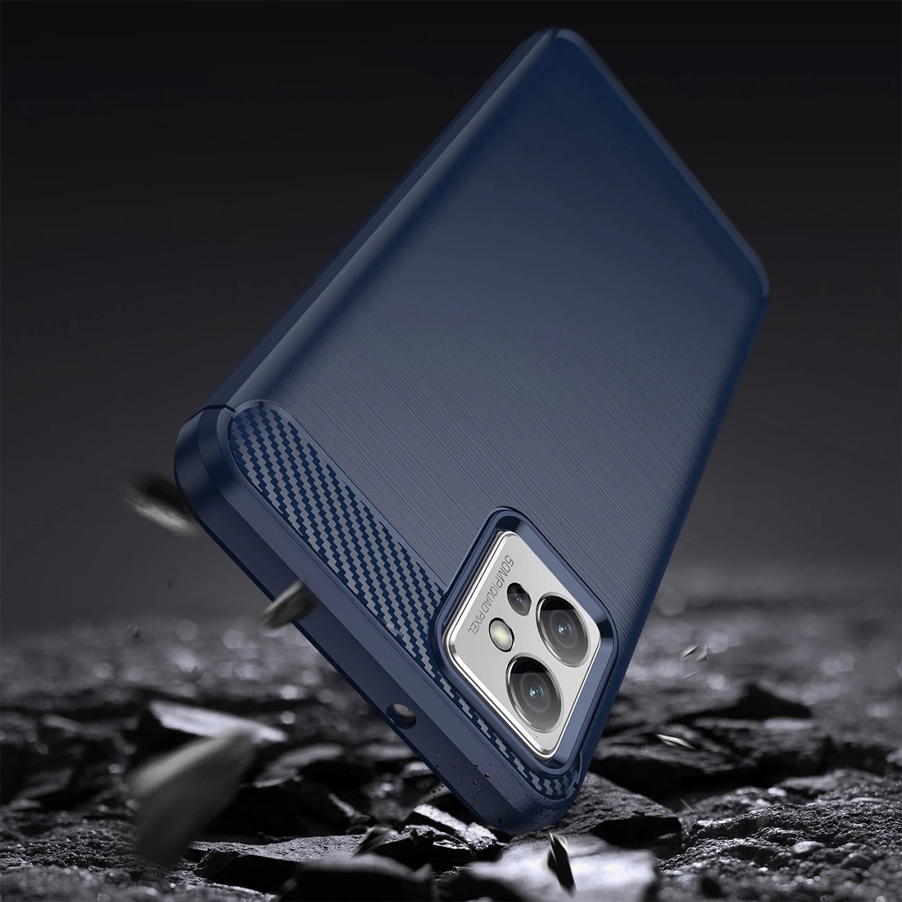 Mbështjellës Hurtel Carbon Case për Xiaomi Poco F4 5G, i zi