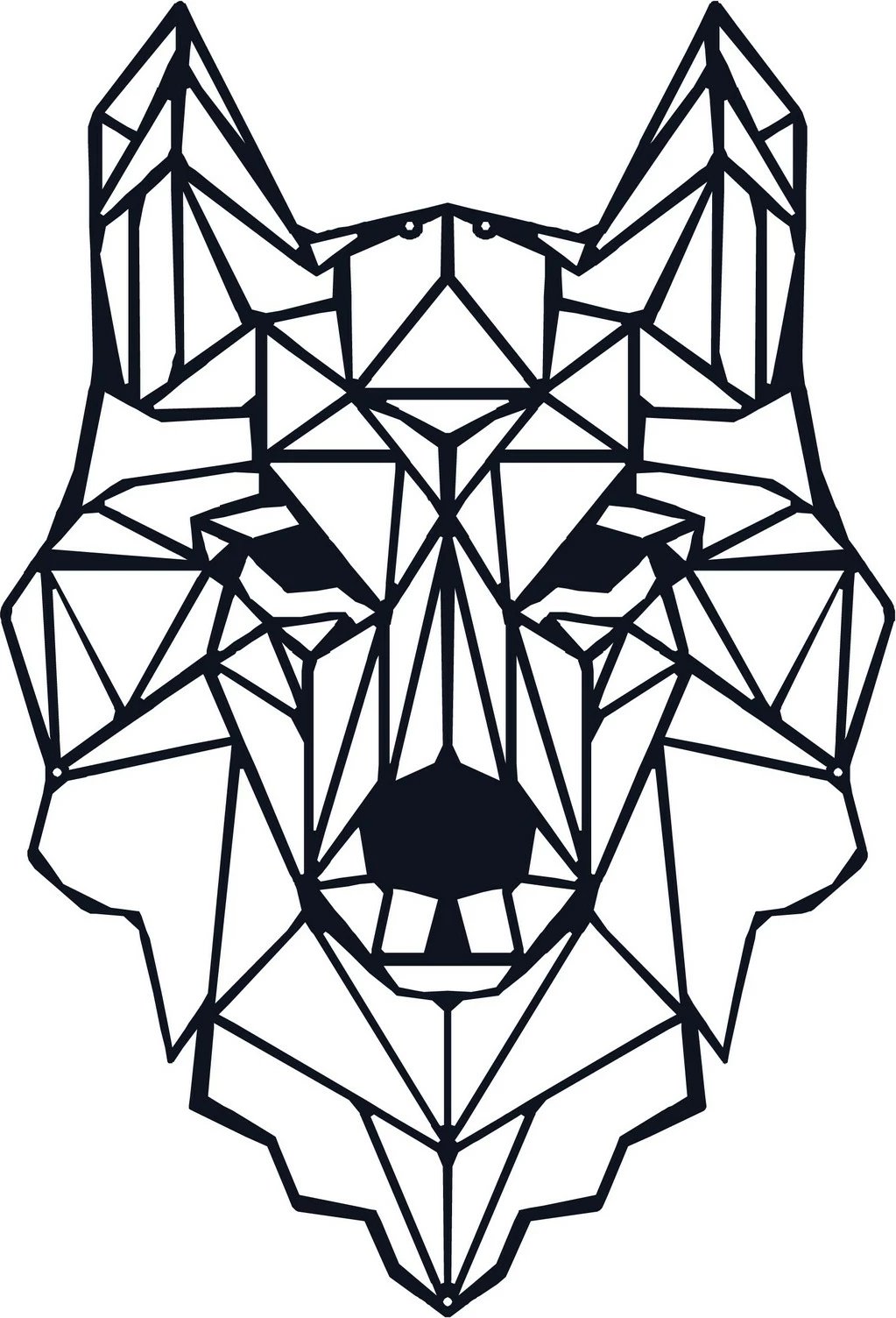 Aksesor dekorativ metalik për mur, Wallity, Kurt, ngjyrë e zezë, 46x70cm