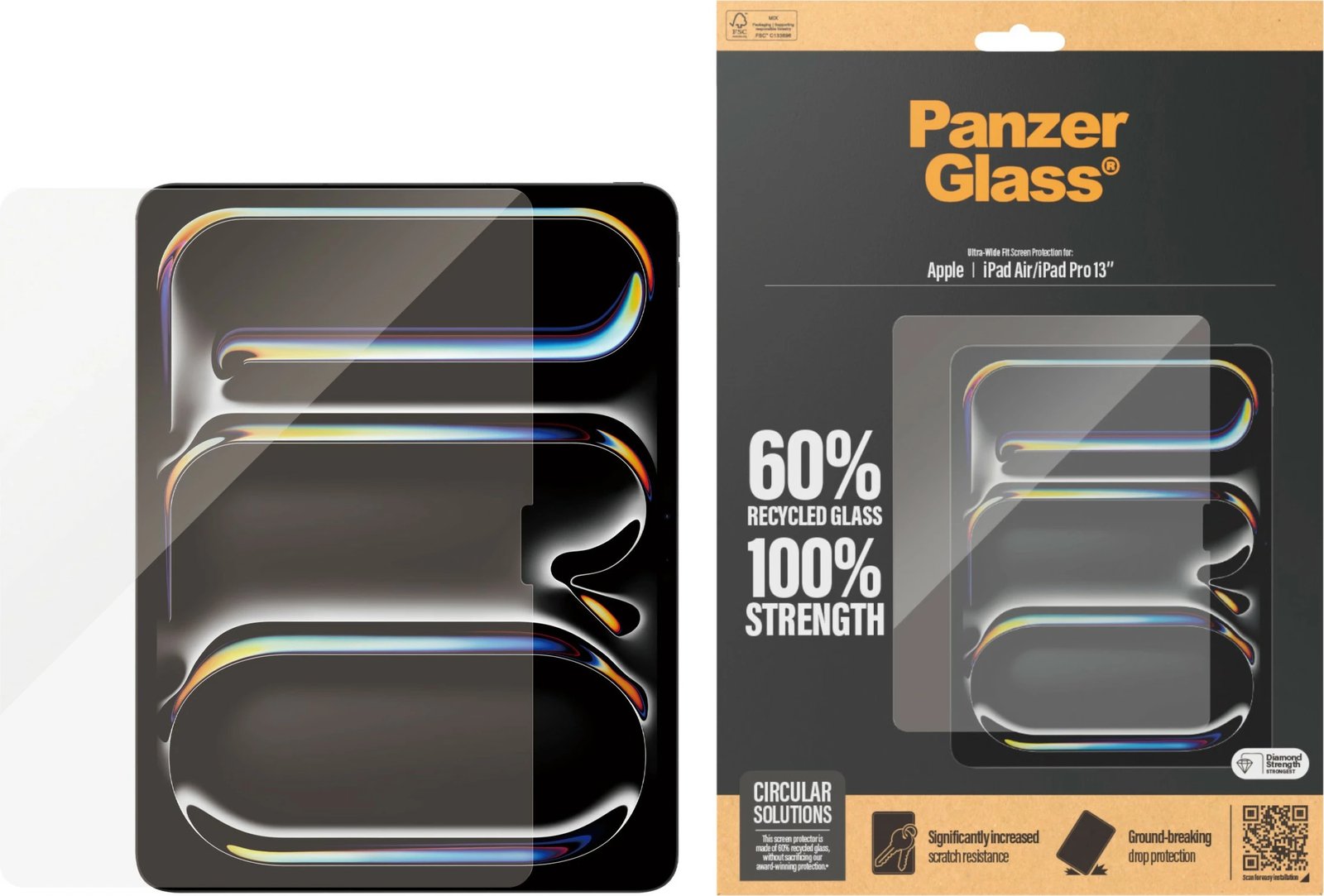 Mbrojtës ekrani PanzerGlass për iPad Air 13/Pro 13, transparent