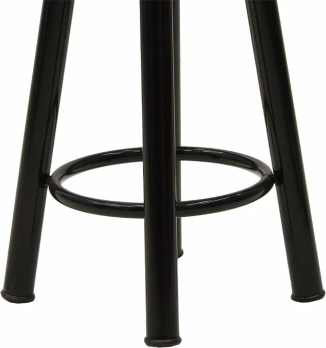 Karrige për bar Onyx, dru lisi-metal, shkëlqim i zi, D33x77cm