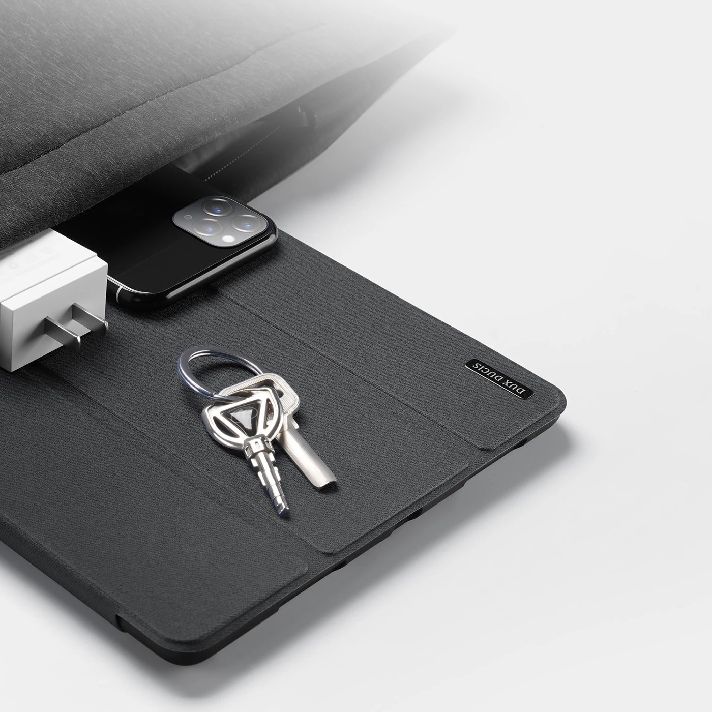 Mbështjellës tabletë Dux Ducis Domo, me Smart Sleep, me qëndrim/stand, për Samsung Galaxy Tab S8 Ultra/Tab S9 Ultra (SM-X900/SM-X906), me mbajtës stylus, ngjyrë e zezë