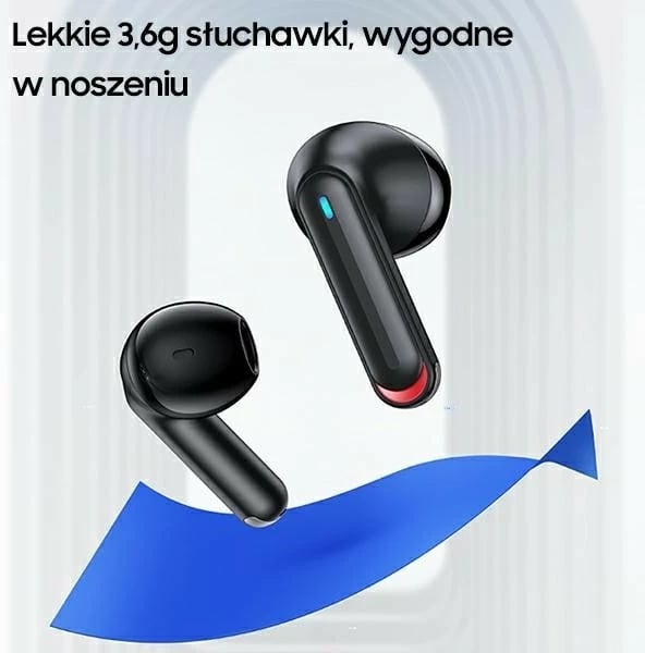 Kufje TWS USAMS NX10 Series, Bluetooth 5.2, mikrofon i dyfishtë, e zezë