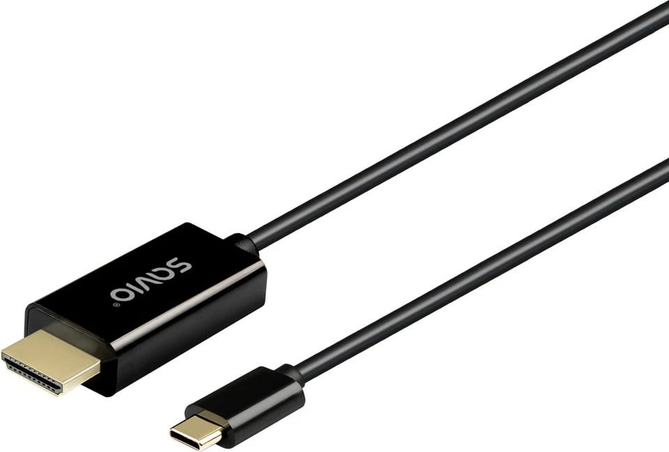 Kabllo USB-C në HDMI Savio CL-191, 2m, e zezë