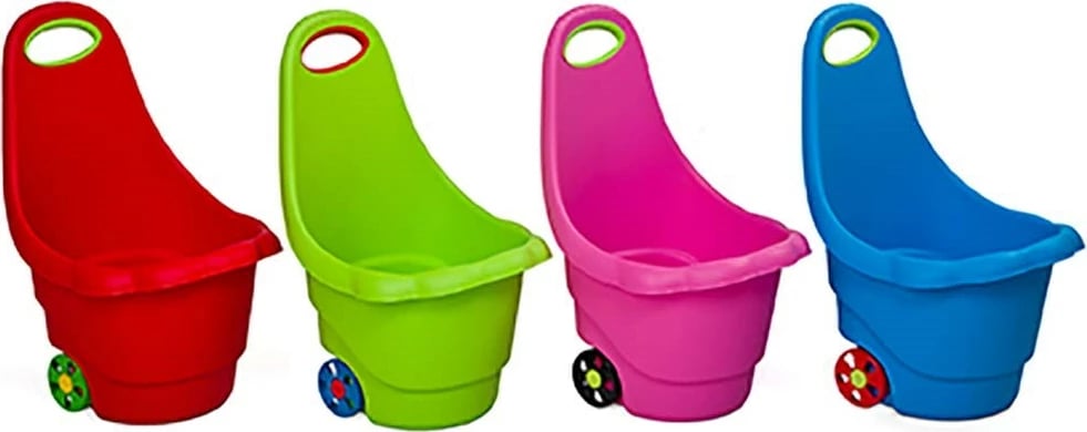 karrocë lojrash multifunksionale për fëmijë, BAYO Daisy, plastike, 60 cm, rozë