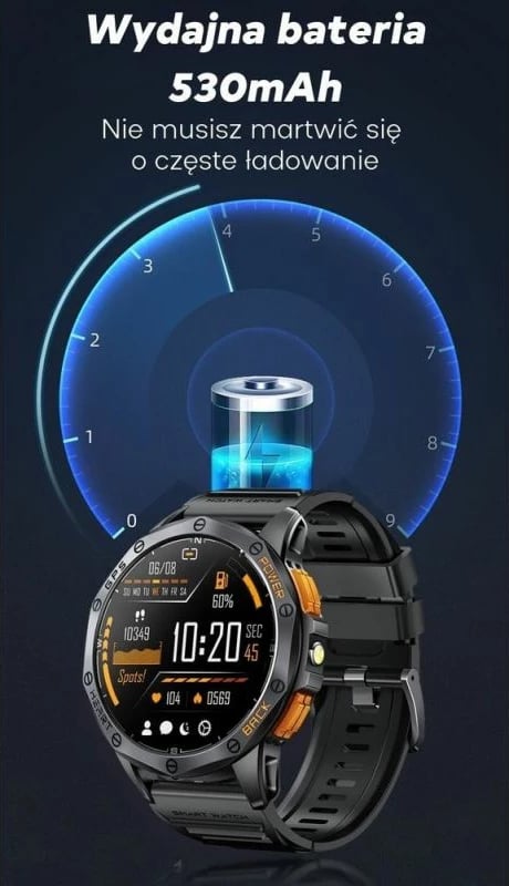 Smartwatch për meshkuj Gravity, e zezë