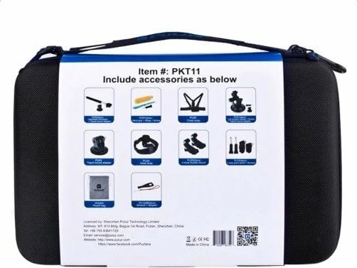 Set aksesorësh për kamera sportive Puluz PKT11, 20 pjesë, universal
