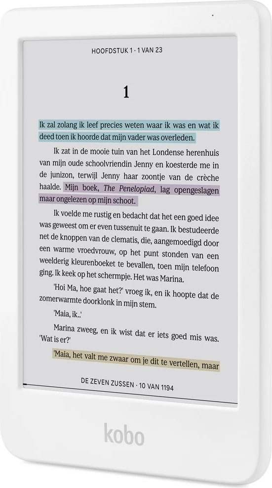 Lexues elektronik KOBO Clara Colour, 16 GB, 6 inç, i bardhë