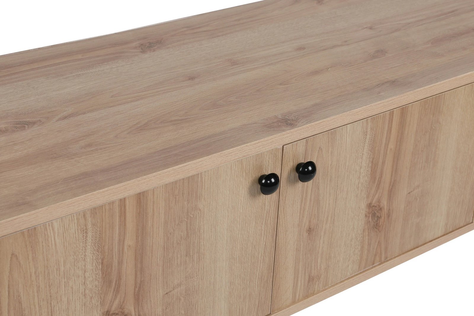 Komodë TV Skye Decor, ngjyrë lis dhe e zezë, Sidney