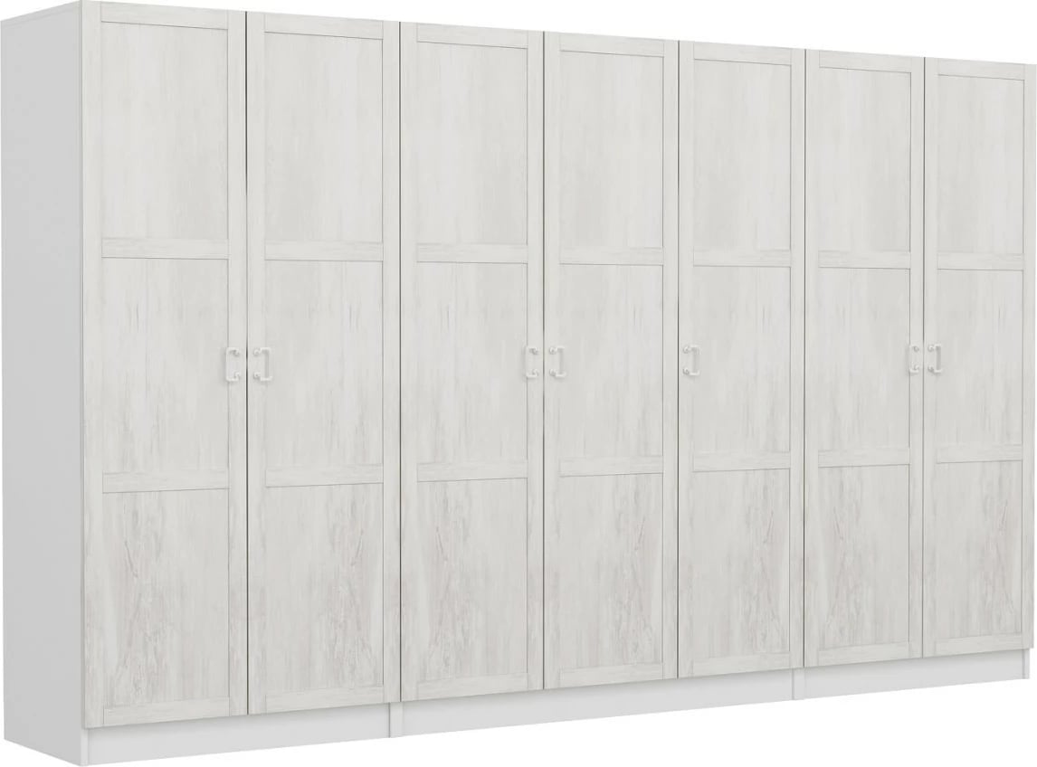Dollap i madh për rroba, ngjyrë e bardhë, Skye Decor, Kale Country, 2453