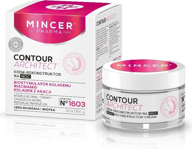 Krem nate për fytyrë për femra Mincer Pharma Contour Architect No.1603, 50ml